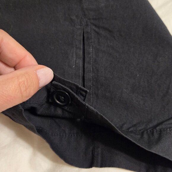 Sayaka Davis 4 black cotton cropped pull-on pants Designer - Picture 4 of 6